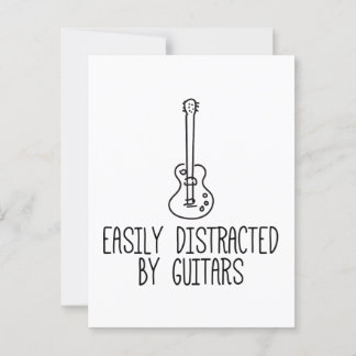 Easily Distracted By Guitars Postcard
