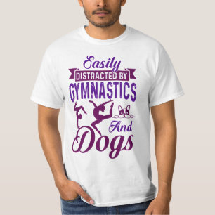Easily Distracted By Gymnastics and Dogs T-Shirt