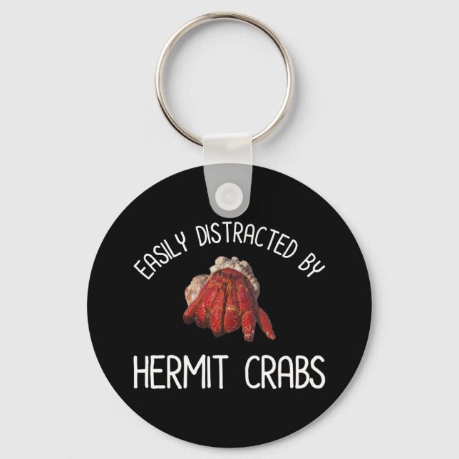 Easily Distracted By Hermit Crabs Key Ring (Front)