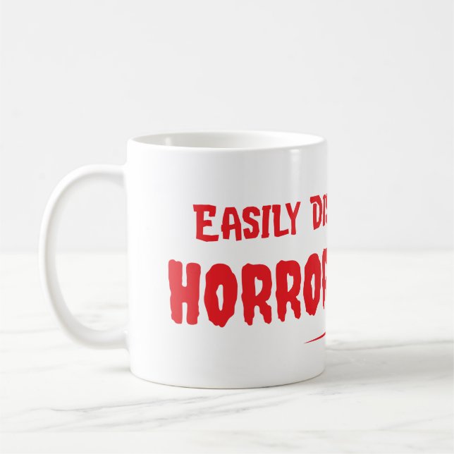 Easily Distracted By Horror Movies Slasher Film Coffee Mug (Left)