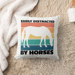 Easily Distracted By Horses Farming Lover Cool Cushion