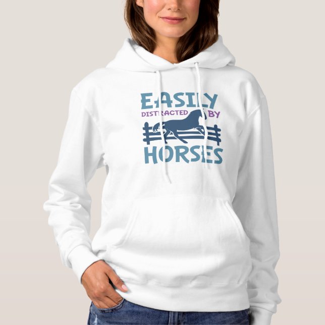 Easily Distracted By Horses Hoodie (Front)