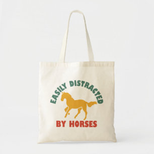 Easily Distracted By Horses Tote Bag