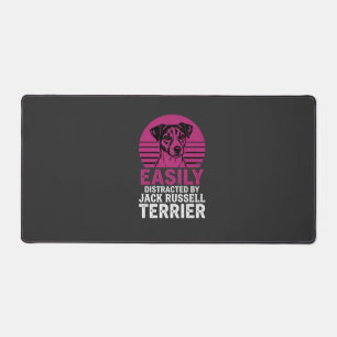 Easily Distracted By Jack Russell Terrier Desk Mat