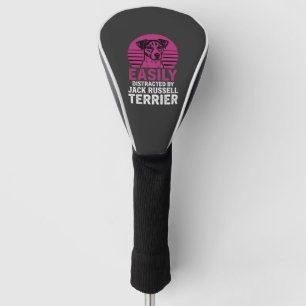 Easily Distracted By Jack Russell Terrier Golf Head Cover