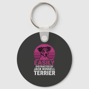 Easily Distracted By Jack Russell Terrier Key Ring