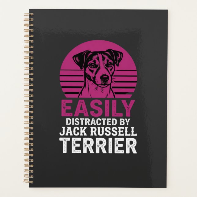 Easily Distracted By Jack Russell Terrier Planner (Front)