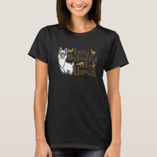 Easily Distracted By Llamas Cute Animal For Men W T-Shirt