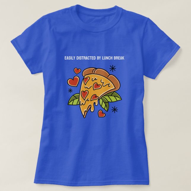 Easily Distracted By Lunch Break School T-Shirt (Design Front)