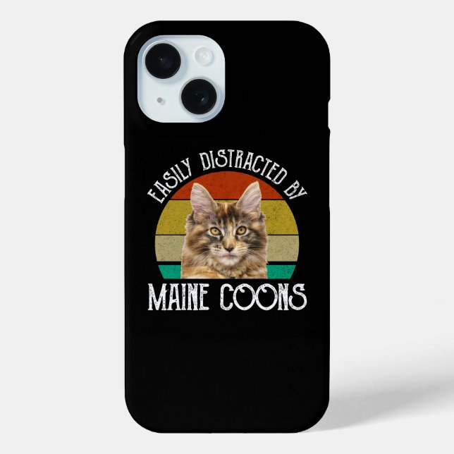 Easily Distracted By Maine Coons Case-Mate iPhone Case (Back)