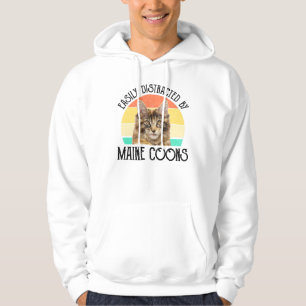 Easily Distracted By Maine Coons Hoodie