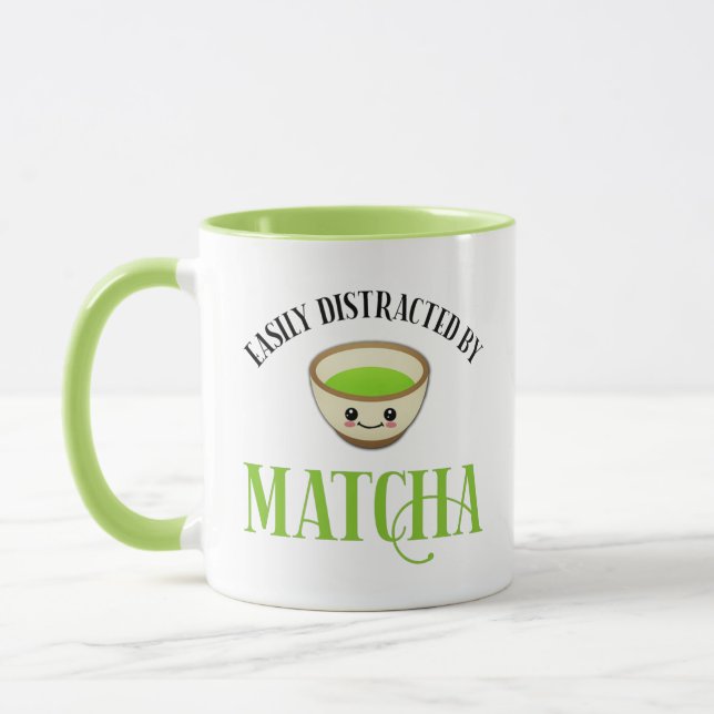 Easily Distracted By Matcha Mug (Left)