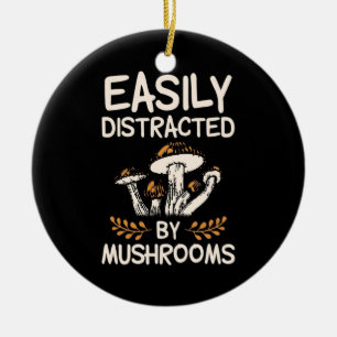 Easily Distracted By Mushroom Ceramic Tree Decoration