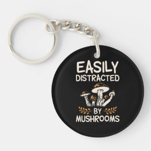 Easily Distracted By Mushroom Key Ring