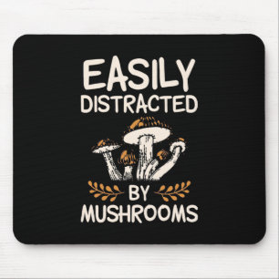Easily Distracted By Mushroom Mouse Mat