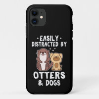 Easily Distracted By Otters and Dogs Funny Cute An