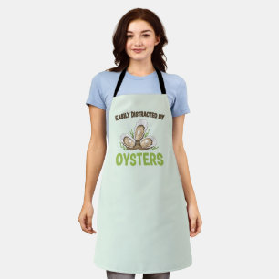 Easily Distracted By Oysters Lover Distraction Apron