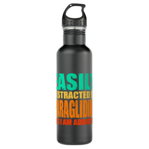 Easily Distracted By Paragliding Yes I Am Addicted 710 Ml Water Bottle