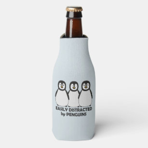 Easily Distracted by Penguins Bottle Cooler