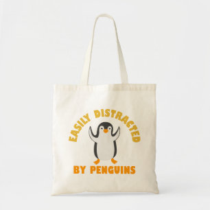 Easily Distracted By Penguins Tote Bag