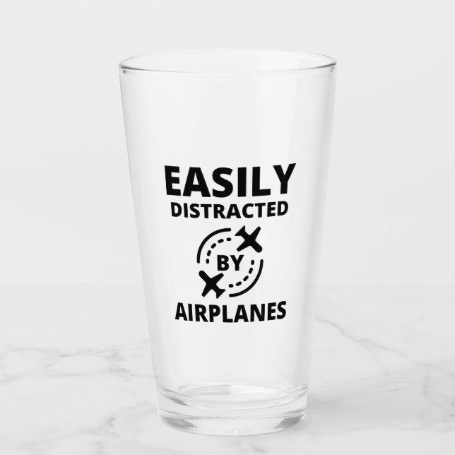 easily distracted by planes glass (Front)