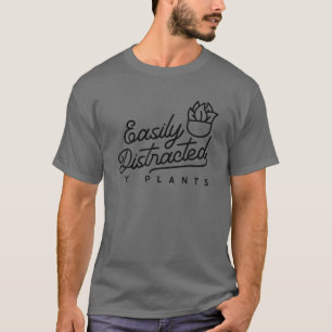 Easily Distracted By Plants Aesthetic Gardening Gi T-Shirt