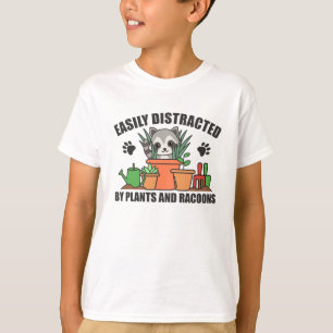 Easily Distracted By Plants And Racoons Sweet T-Shirt