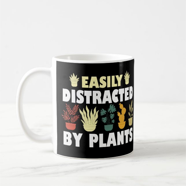 Easily Distracted By Plants Coffee Mug (Left)