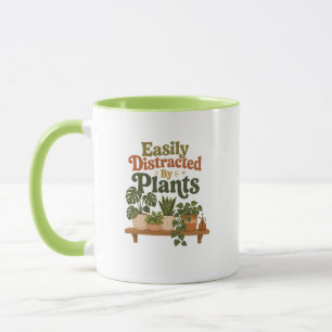 Easily Distracted by Plants Cute Boho Houseplants Mug