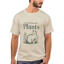 Easily Distracted by Plants Fun Botanical Graphic