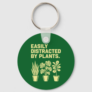 Easily Distracted By Plants Key Ring