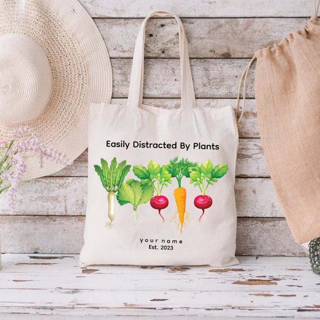 Easily Distracted By Plants / Watercolor vegetable Tote Bag (Easily Distracted By Plants / Watercolor vegetable Tote Bag)