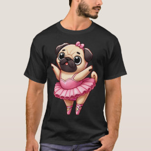 Easily Distracted by Pugs Funny Dog Lover Design T-Shirt