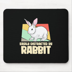 Easily Distracted By Rabbit Mouse Mat