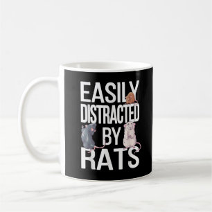 Easily Distracted By Rats Rat Mum Rat Dad Funny Ra Coffee Mug