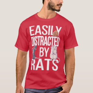Easily Distracted By RatsRat Mum Rat Dad Funny Rat T-Shirt
