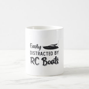 Easily Distracted By RC Boats Model Radio RC Boat Coffee Mug