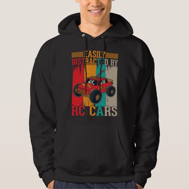 Easily distracted by RC Cars Hoodie (Front)