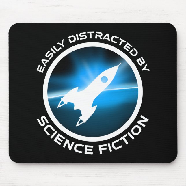 Easily Distracted By Science Fiction Mouse Mat (Front)