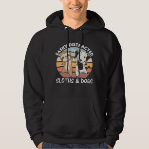 Easily Distracted By Sloths And Dogs Hoodie