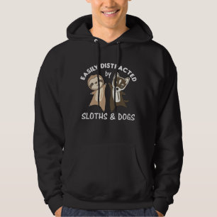 Easily Distracted By Sloths And Dogs Husky Hoodie