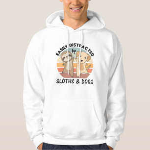 Easily Distracted By Sloths And Dogs Labrador Hoodie
