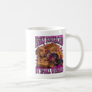 Easily Distracted By Small Wieners Funny Offensive Coffee Mug