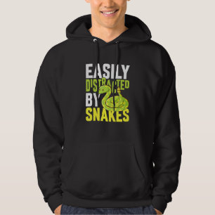 Easily Distracted By Snakes Reptile Snake Hoodie