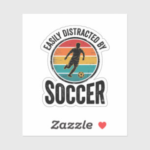 Easily Distracted By Soccer Vintage Shirt Design (