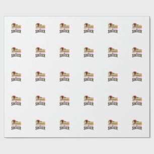 Easily Distracted By Soccer Vintage Shirt Design_1 Wrapping Paper