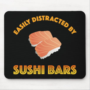 Easily Distracted By Sushi Bars Mouse Mat