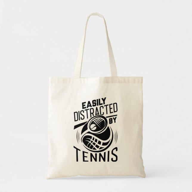 Easily Distracted By Tennis Tote Bag (Front)