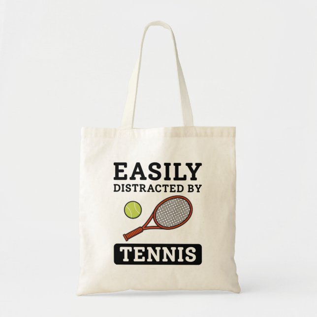 Easily Distracted By Tennis Tote Bag (Front)