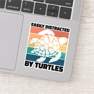 Easily Distracted By Turtles Funny Amphibian Cool
